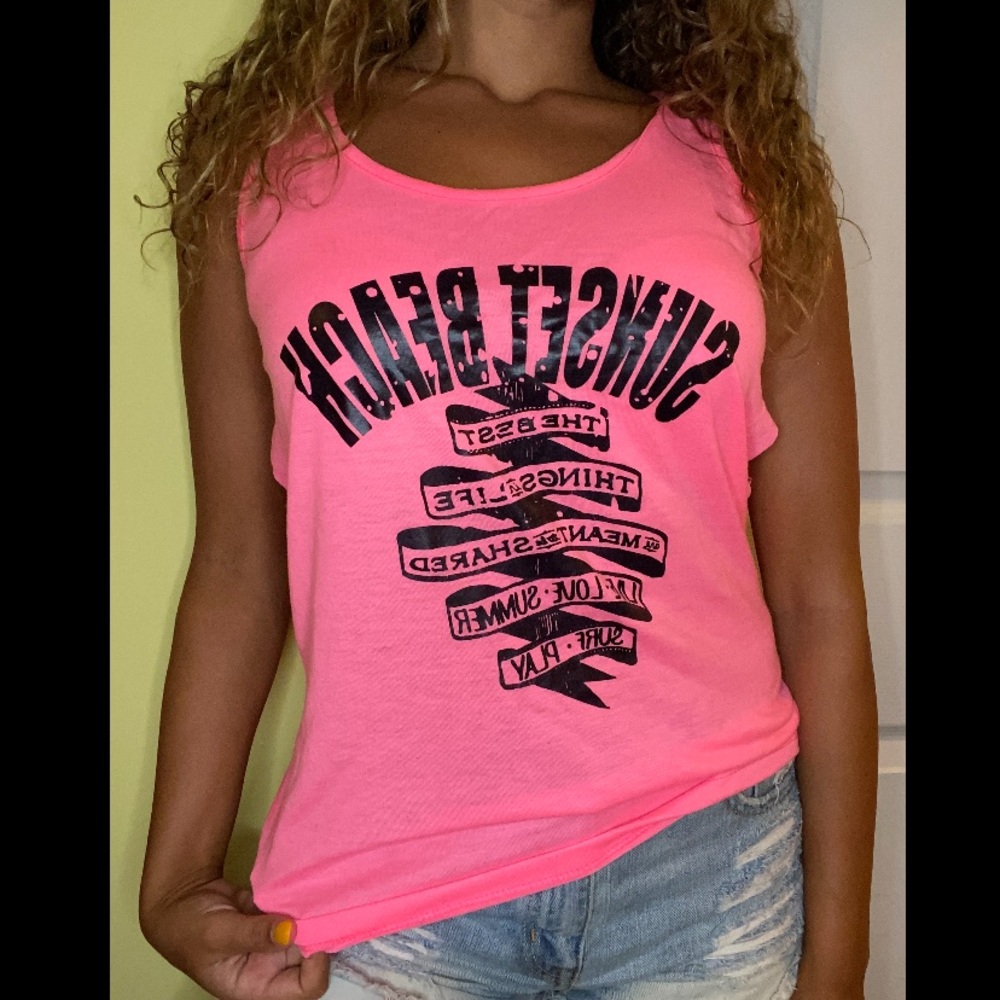 Sunset beach tank top